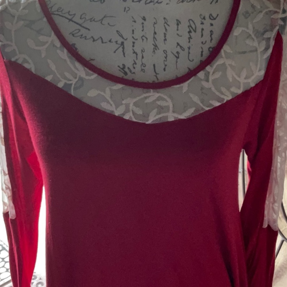 Red high lo dress or tunic. - Picture 7 of 8